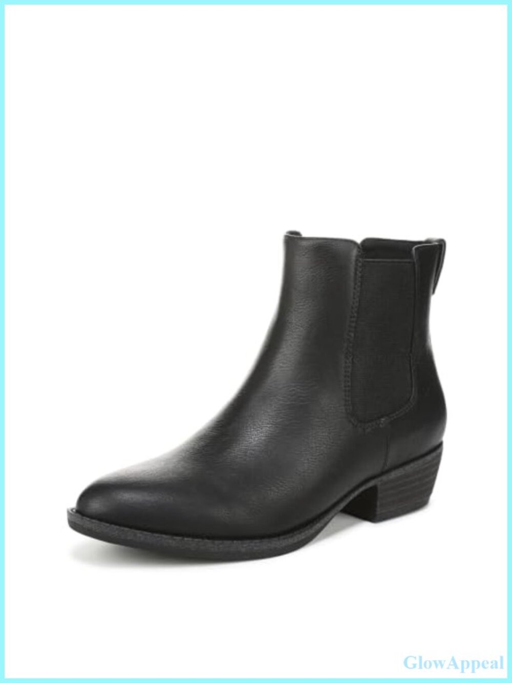 Women's Ankle Boots Almond Toe Zipper Block Heel Recycled Plastic Microfiber